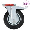 24 pcs Roulettes pivotantes 200 mm 