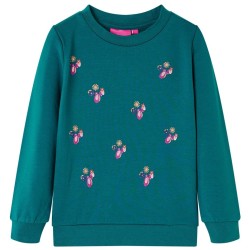 Sweatshirt pour enfants vert foncé 140 