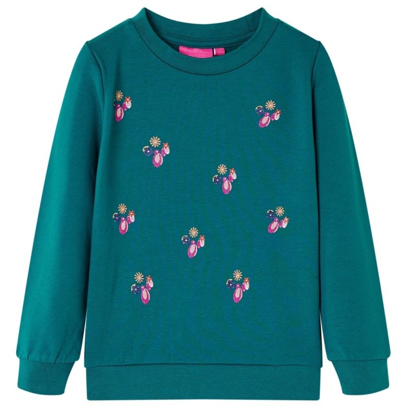 Sweatshirt pour enfants vert foncé 140 