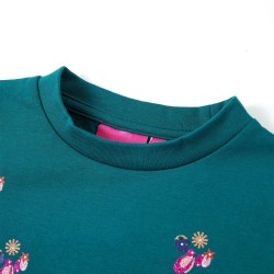 Sweatshirt pour enfants vert foncé 140 