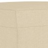 Canapé à 3 places avec repose-pieds Crème 180 cm Tissu 