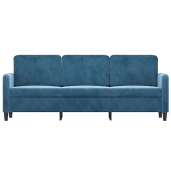 Canapé à 3 places Bleu 180 cm Velours 