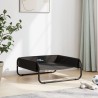 Lit surélevé pour chien anthracite tissu Oxford et acier 