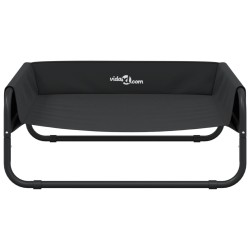 Lit surélevé pour chien anthracite tissu Oxford et acier 