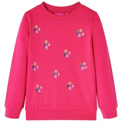 Sweatshirt pour enfants rose vif 140 