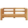 Canapé de jardin avec coussin 140 cm Acacia solide Blanc crème 