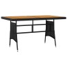 Ensemble à manger d'extérieur 7 pcs Résine tressée Noir 