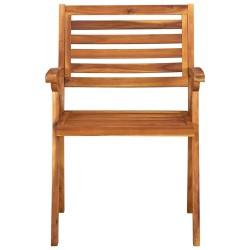 Chaises de jardin lot de 6 Bois d'acacia solide 