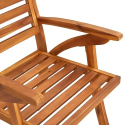 Chaises de jardin lot de 6 Bois d'acacia solide 