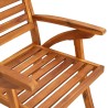 Chaises de jardin lot de 6 Bois d'acacia solide 