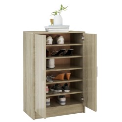 Armoire à chaussures Chêne Sonoma 60x35x92 cm Bois d’ingénierie 