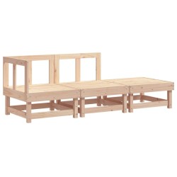 Salon de jardin 3 pcs bois massif de pin 