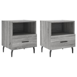 Tables de chevet 2 pcs sonoma gris 40x35x47,5 cm 