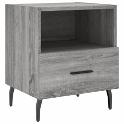 Tables de chevet 2 pcs sonoma gris 40x35x47,5 cm 