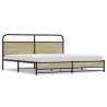 Cadre de lit en métal sans matelas chêne sonoma 193x203 cm 