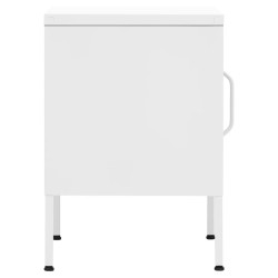Tables de chevet 2 pcs Blanc 35x35x51 cm Acier 