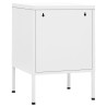 Tables de chevet 2 pcs Blanc 35x35x51 cm Acier 