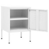 Tables de chevet 2 pcs Blanc 35x35x51 cm Acier 