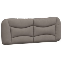 Coussin de tête de lit taupe 140 cm tissu 