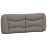 Coussin de tête de lit taupe 140 cm tissu 