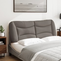 Coussin de tête de lit taupe 140 cm tissu 