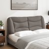 Coussin de tête de lit taupe 140 cm tissu 