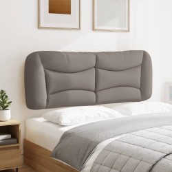 Coussin de tête de lit taupe 140 cm tissu 