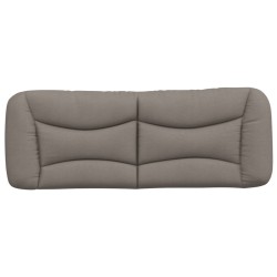 Coussin de tête de lit taupe 140 cm tissu 
