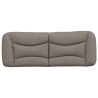 Coussin de tête de lit taupe 140 cm tissu 