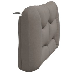 Coussin de tête de lit taupe 140 cm tissu 