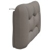 Coussin de tête de lit taupe 140 cm tissu 