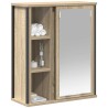 Meuble murale de salle de bain miroir chêne sonoma 50x21x60 cm 