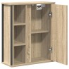 Meuble murale de salle de bain miroir chêne sonoma 50x21x60 cm 