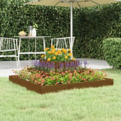 Jardinière Marron miel 80x80x27 cm Bois massif de pin 