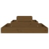 Jardinière Marron miel 80x80x27 cm Bois massif de pin 