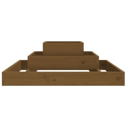 Jardinière Marron miel 80x80x27 cm Bois massif de pin 