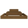 Jardinière Marron miel 80x80x27 cm Bois massif de pin 