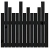 Tête de lit murale Noir 82,5x3x80 cm Bois massif de pin 