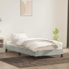 Cadre de lit sans matelas gris clair 80x210 cm velours 