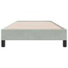 Cadre de lit sans matelas gris clair 80x210 cm velours 