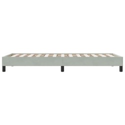 Cadre de lit sans matelas gris clair 80x210 cm velours 