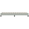Cadre de lit sans matelas gris clair 80x210 cm velours 