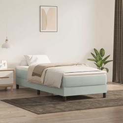 Sommier à lattes de lit sans matelas 80x210 cm velours 