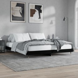 Cadre de lit sans matelas noir 120x200 cm 