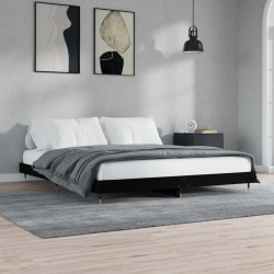 Cadre de lit sans matelas noir 120x200 cm 