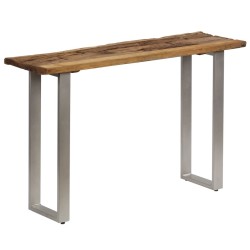 Table console Bois de récupération et acier 120x35x76 cm 