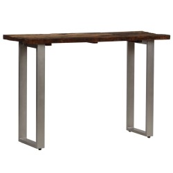 Table console Bois de récupération et acier 120x35x76 cm 