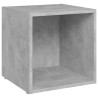 Meubles TV 4 pcs gris béton 37x35x37 cm bois d’ingénierie 