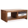 Table basse Bois d'acacia massif 90x50x37,5 cm 