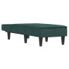 Chaise longue vert foncé velours 